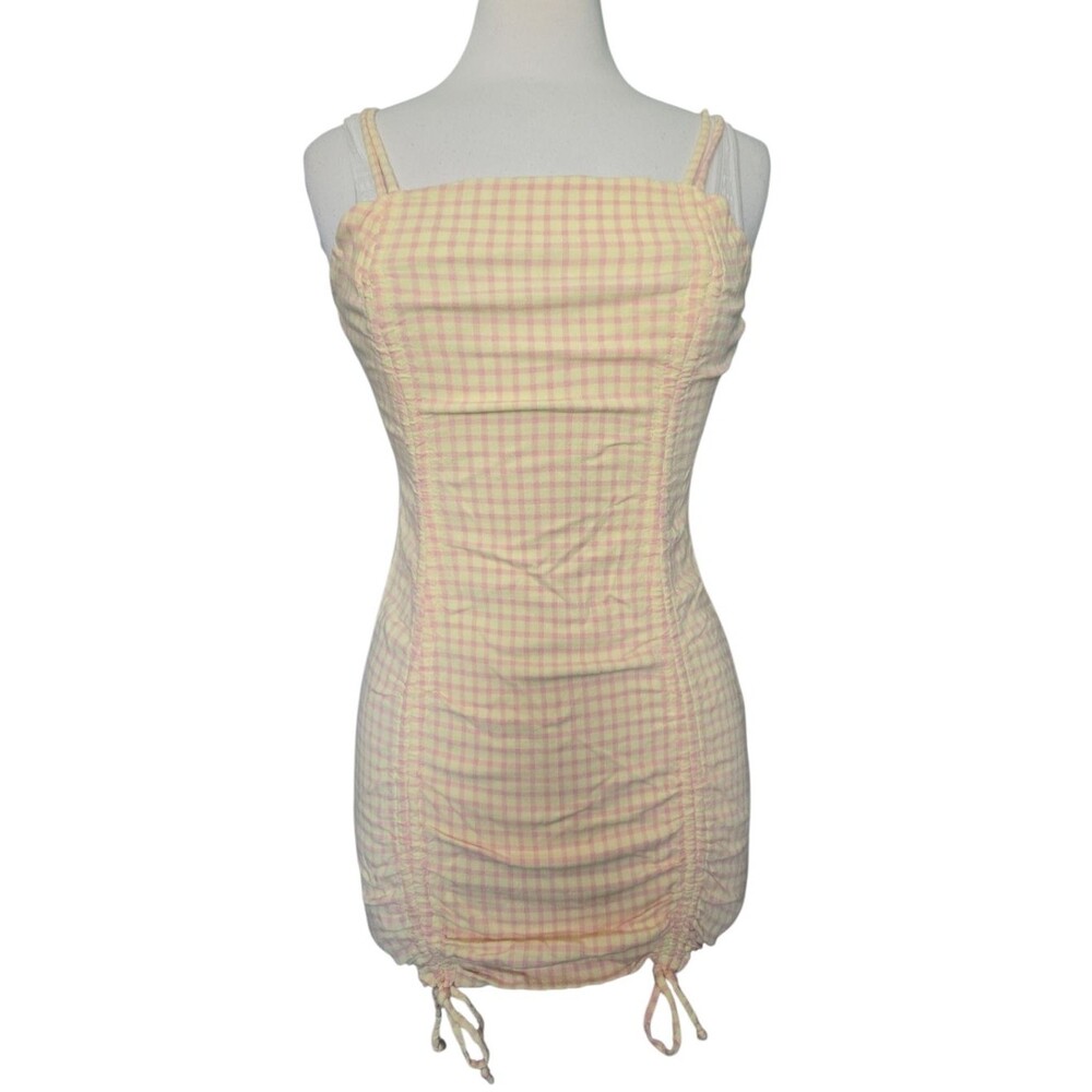 Wild Fable Pastel Yellow and Pink Gingham Dress - XL